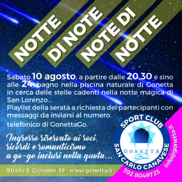 Notte di note Note di notte. San Lorenzo a Gonetta