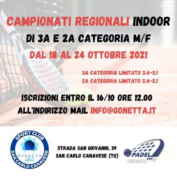 Regionali indoor Padel 2021